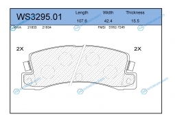 WS3295.01 Колодки тормозные дисковые | зад