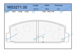 WS3271.00 Колодки тормозные дисковые | зад