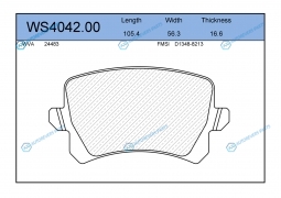 WS4042.00 Колодки тормозные дисковые | зад