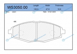 WS3050.00 Колодки тормозные дисковые | перед