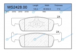 WS2428.00 Колодки тормозные дисковые | перед