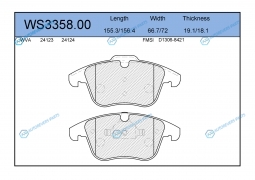WS3358.00 Колодки тормозные дисковые | перед