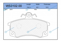 WS3102.00 Колодки тормозные дисковые | перед