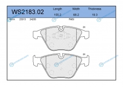 WS2183.02 Колодки тормозные дисковые | перед