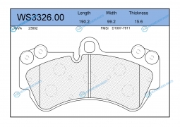 WS3326.00 Колодки тормозные дисковые | перед
