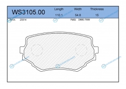 WS3105.00 Колодки тормозные дисковые | перед