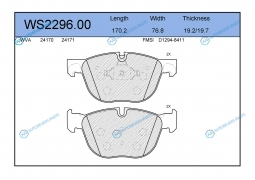 WS2296.00 Колодки тормозные дисковые | перед