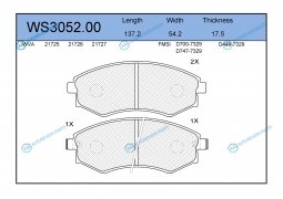 WS3052.00 Колодки тормозные дисковые | перед
