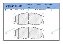 WS3115.01 Колодки тормозные дисковые | перед