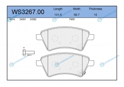 WS3267.00 Колодки тормозные дисковые | перед