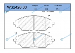 WS2426.00 Колодки тормозные дисковые | перед
