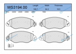 WS3194.00 Колодки тормозные дисковые | перед