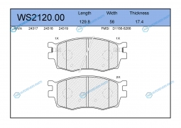 WS2120.00 Колодки тормозные дисковые | перед