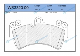 WS3320.00 Колодки тормозные дисковые | перед