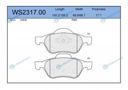 WS2317.00 Колодки тормозные дисковые | перед