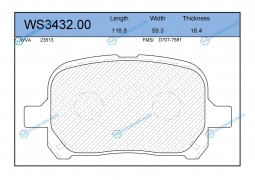 WS3432.00 Колодки тормозные дисковые | перед