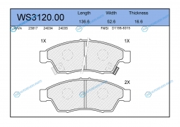 WS3120.00 Колодки тормозные дисковые | перед