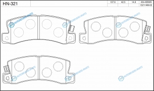 HN-321 Колодки тормозные дисковые | зад
