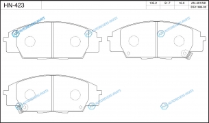 HN-423 Колодки тормозные дисковые | перед