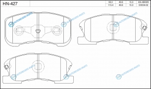 HN-427 Колодки тормозные дисковые | перед
