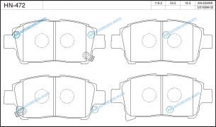 HN-472 Колодки тормозные дисковые | перед