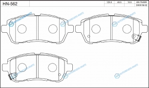 HN-562 Колодки тормозные дисковые | перед