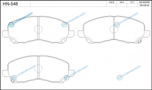 HN-548 Колодки тормозные дисковые | перед