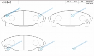 HN-340 Колодки тормозные дисковые | перед