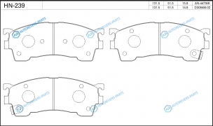 HN-239 Колодки тормозные дисковые | перед