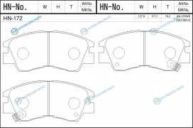 HN-172 Колодки тормозные дисковые | перед