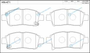 HN-471 Колодки тормозные дисковые | перед