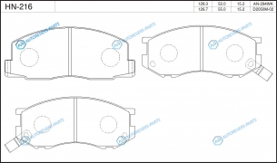 HN-216 Колодки тормозные дисковые | перед