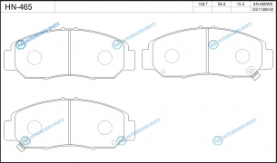 HN-465 Колодки тормозные дисковые | перед