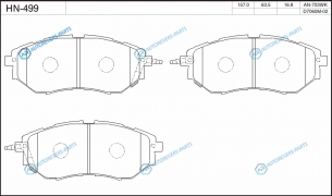 HN-499 Колодки тормозные дисковые | перед