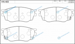 HN-483 Колодки тормозные дисковые | перед