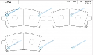 HN-390 Колодки тормозные дисковые | перед