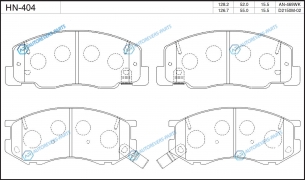 HN-404 Колодки тормозные дисковые | перед