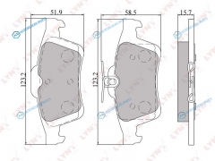 BD-5901 Колодки тормозные дисковые | зад