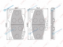 BD-7501 Колодки тормозные дисковые | перед
