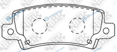 PN1827 Колодки тормозные дисковые | зад