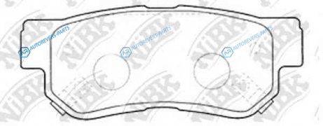 PN0539 Колодки тормозные дисковые | зад