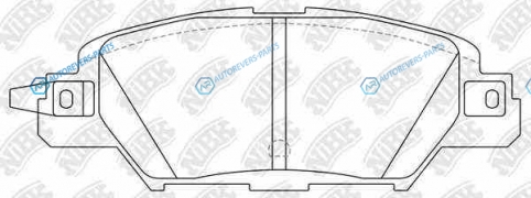 PN5818 Колодки тормозные дисковые | зад