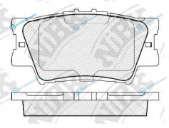 PN1522 Колодки тормозные дисковые | зад