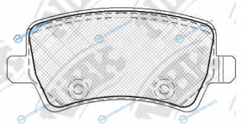 PN0463 Колодки тормозные дисковые | зад