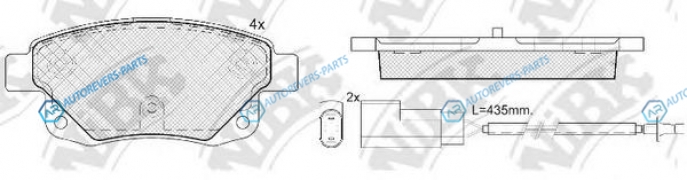 PN0431W Колодки тормозные дисковые | зад