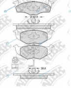 PN0113W Колодки тормозные дисковые | перед