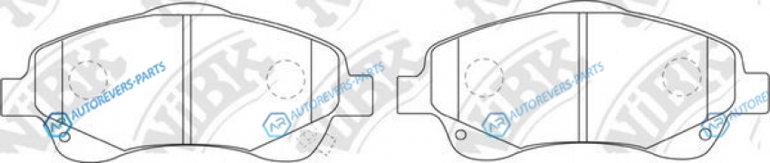 PN1233 Колодки тормозные дисковые | перед