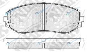 PN9802 Колодки тормозные дисковые | перед