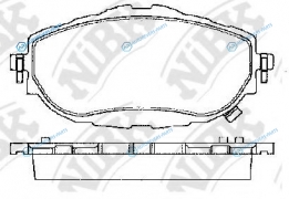 PN21001 Колодки тормозные дисковые | перед