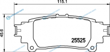 NP1105 Колодки тормозные дисковые | зад